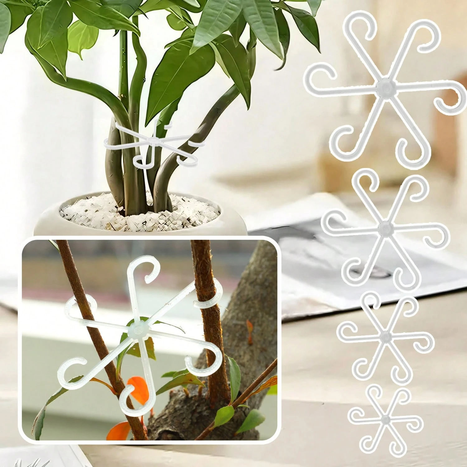 1Pc Plastic Plant Support Clip - Vine Climbing Plastic recensie en prijs