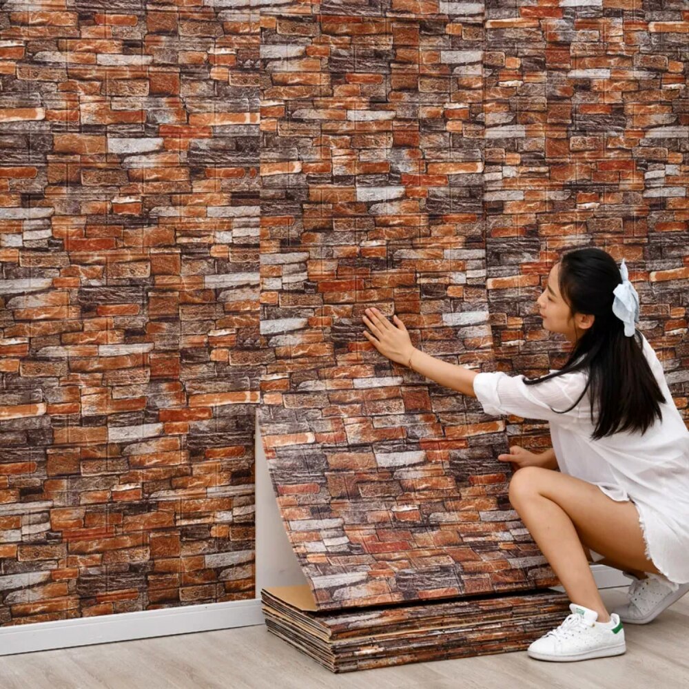 70cm*1m  3D Brick Pattern Wall - Pvc Panel Background recensie en prijs