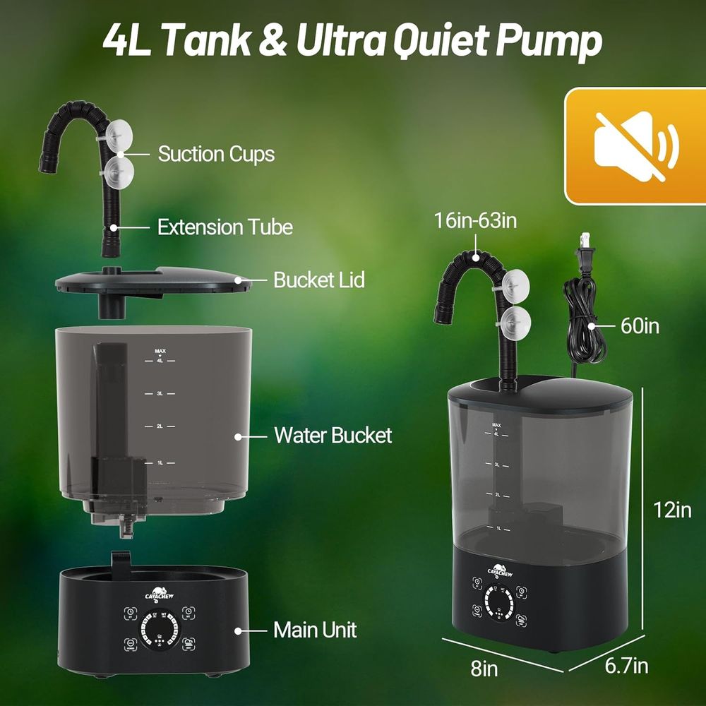 Large 4L Reptile Enclosure wit - Misting Nozzle Reptile recensie en prijs