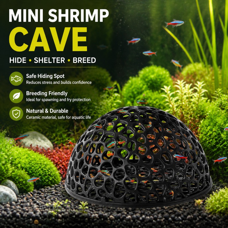 Mini Porous Ceramic Shrimp Cav - Hide Cave Ceramic recensie en prijs