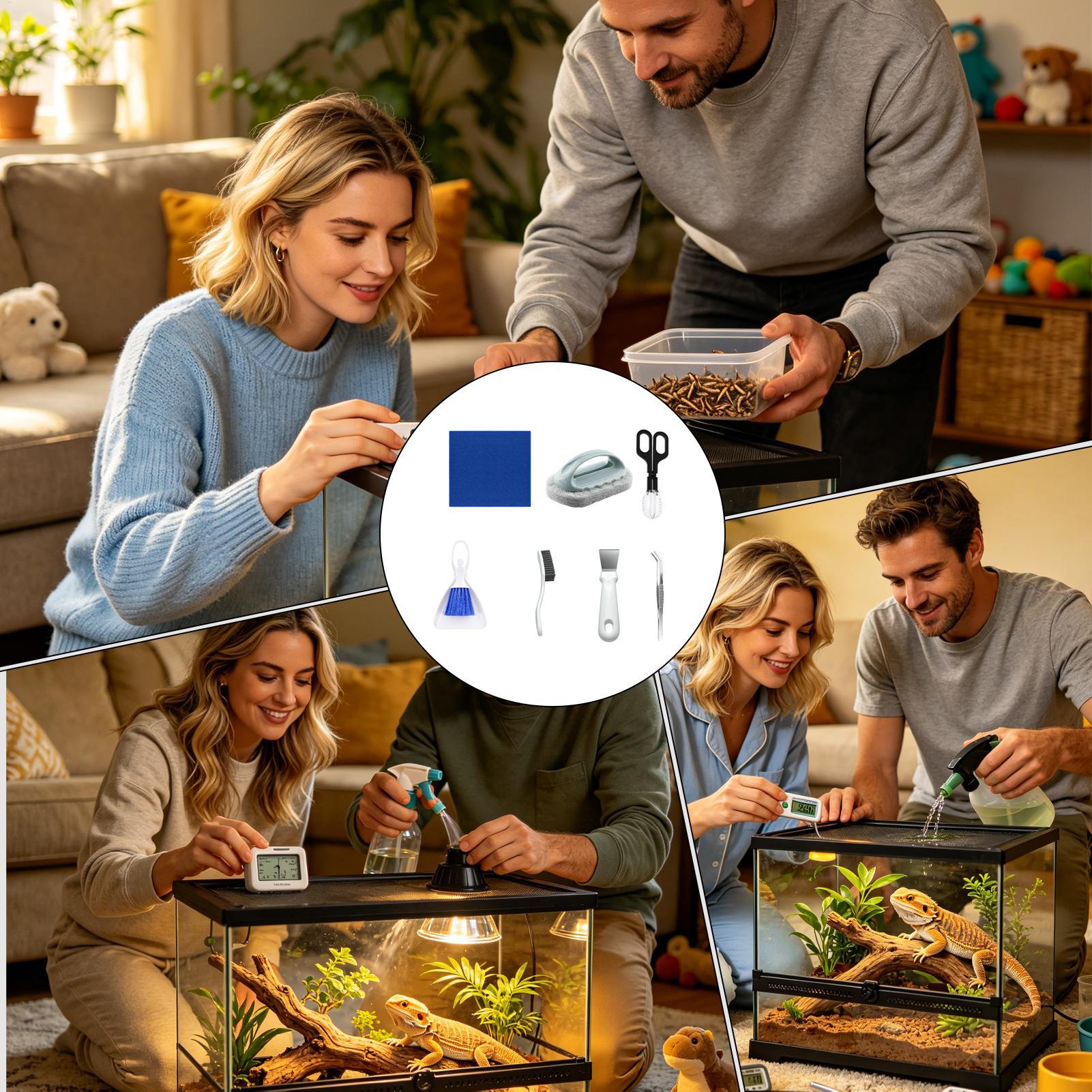 Reptile Tank Cleaning Kit With - Feeding Tong Stainless recensie en prijs