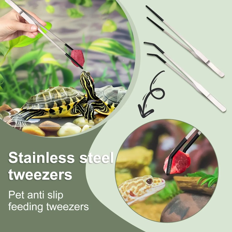 2Pcs Stainless Steel Tweezers  - Water Dish Reptile recensie en prijs