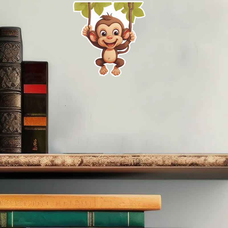 Cute little monkey living room - Pvc Panel Background recensie en prijs