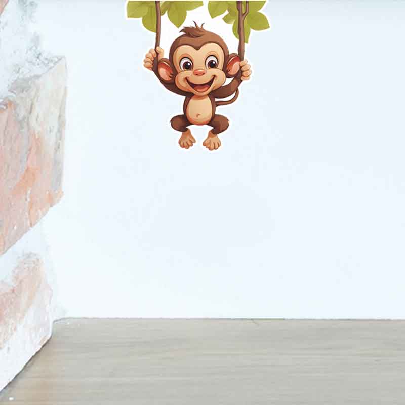Cute little monkey living room - Pvc Panel Background recensie en prijs