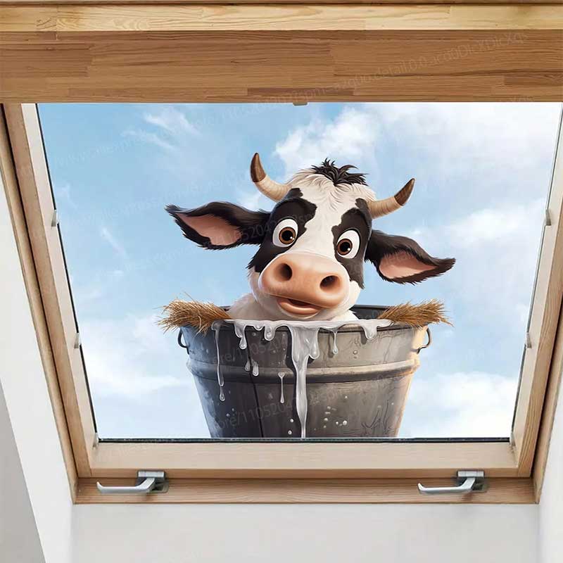 Cute Cow Wall Stickers Self-Ad - Pvc Panel Background recensie en prijs