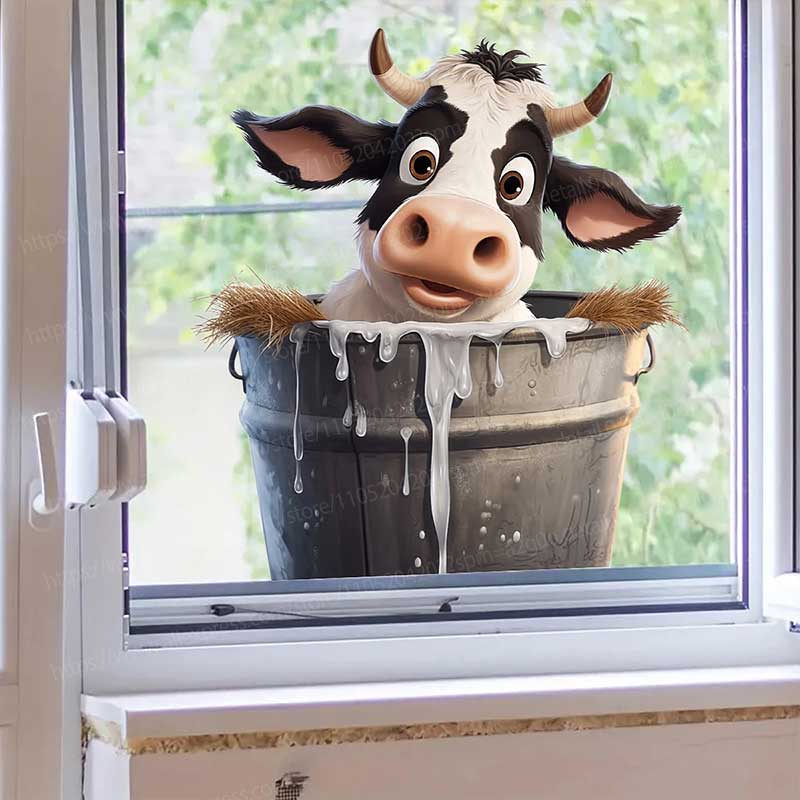 Cute Cow Wall Stickers Self-Ad - Pvc Panel Background recensie en prijs