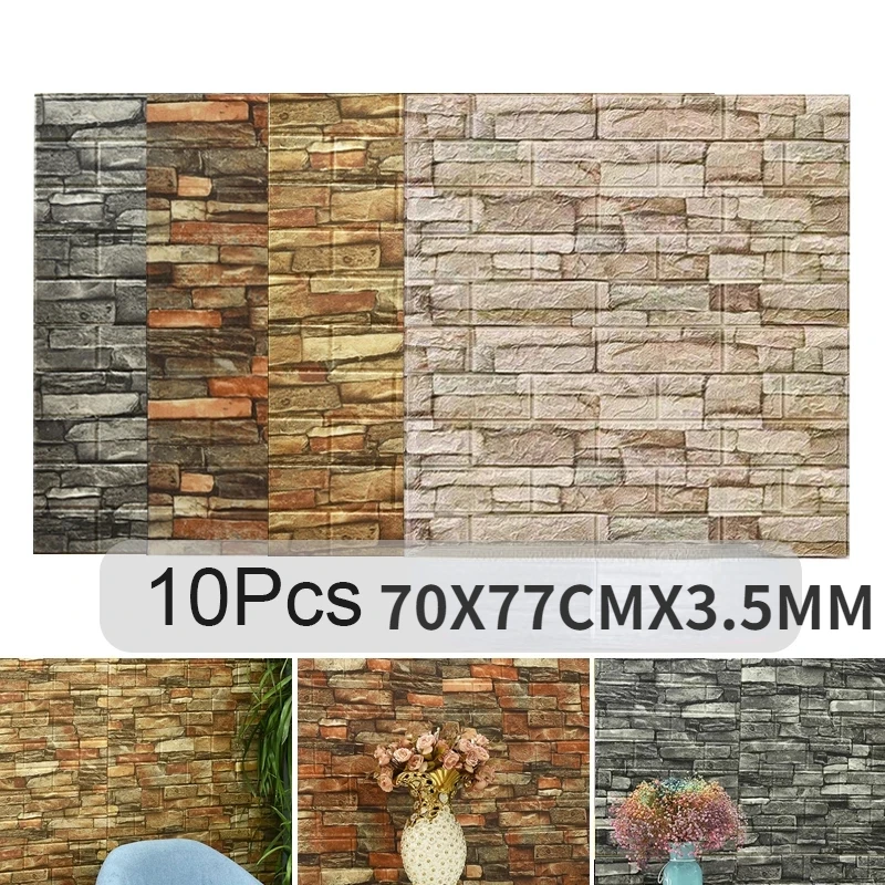 10PCS Self Adhesive 3D Brick W - Pvc Panel Background recensie en prijs