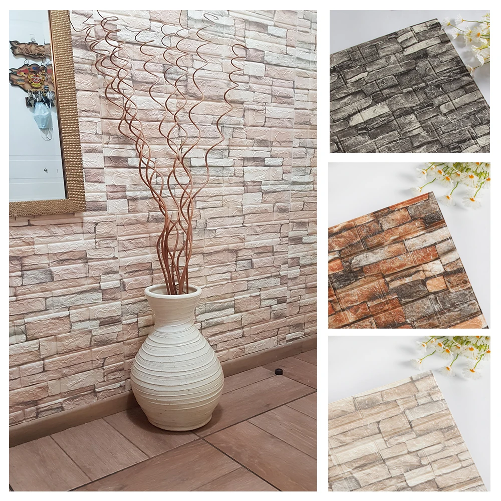 10PCS Self Adhesive 3D Brick W - Pvc Panel Background recensie en prijs