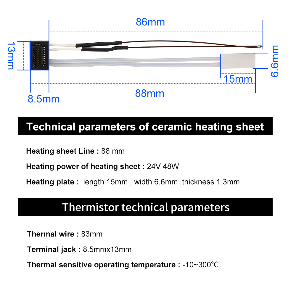 For Bambu Lab P1S P1P Thermist - Ceramic Heat Emitter recensie en prijs
