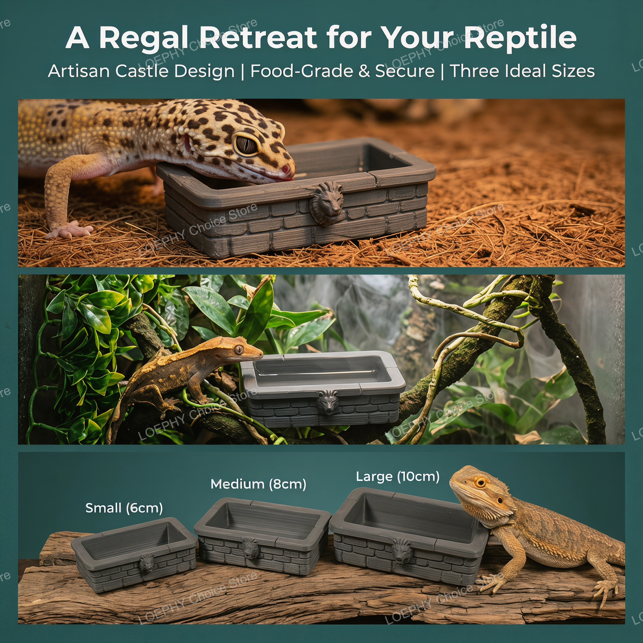 Castle Reptile Water Bowl Lion - Water Dish Reptile recensie en prijs