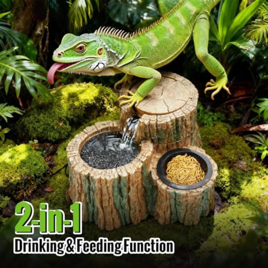 2 in 1 Reptile Water Fountain  - Water Dish Reptile recensie en prijs