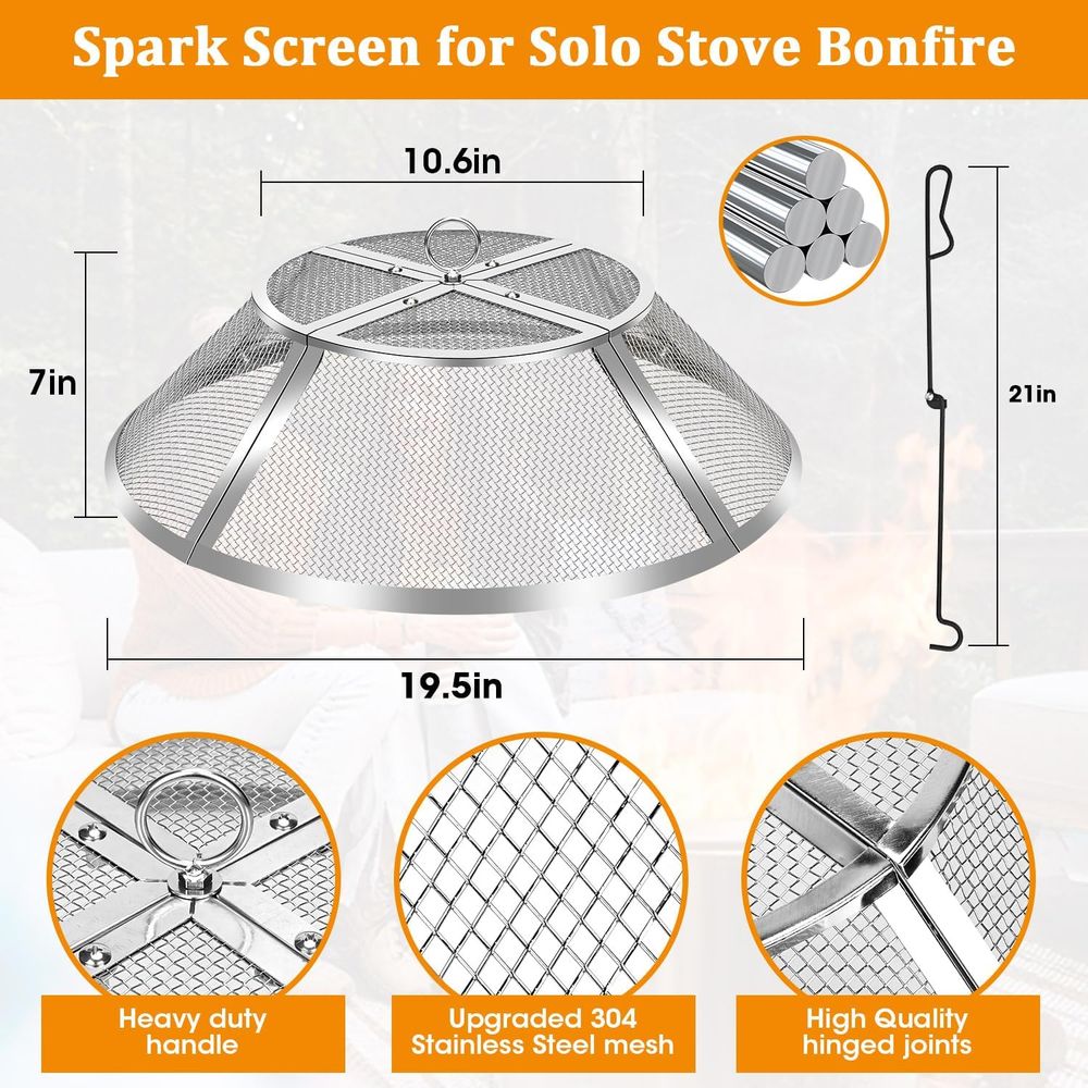 19.5 Stainless Steel Fire Pit  - Screen Top Mesh recensie en prijs