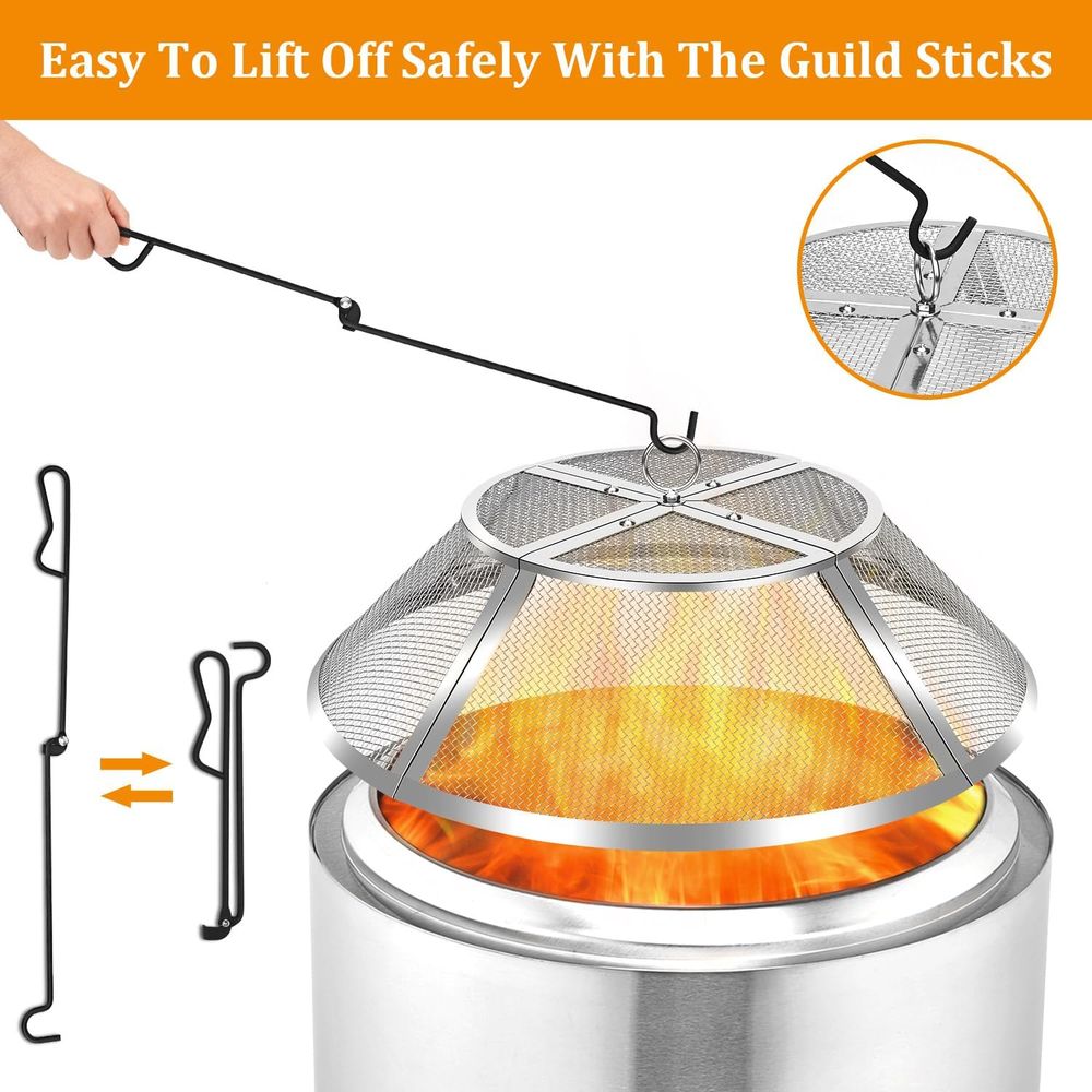 19.5 Stainless Steel Fire Pit  - Screen Top Mesh recensie en prijs